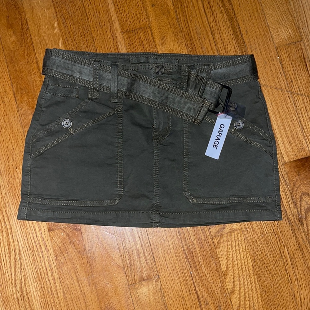 army green cargo mini skirt new with tags from Garage